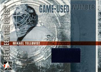 2006-07 In The Game Between The Pipes - Game Used Number #GUN-30 Mikael Tellqvist  Front