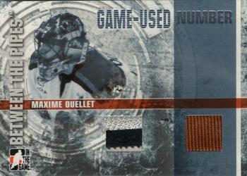 2006-07 In The Game Between The Pipes - Game Used Number #GUN-44 Maxime Ouellet  Front