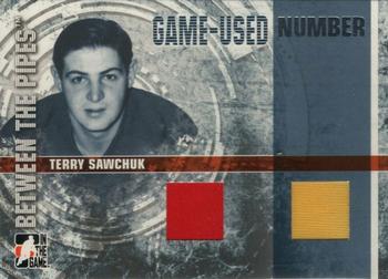 2006-07 In The Game Between The Pipes - Game Used Number #GUN-49 Terry Sawchuk  Front