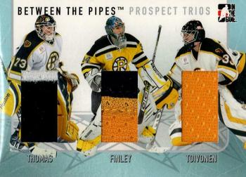 2006-07 In The Game Between The Pipes - Prospect Trios #PT-01 Tim Thomas / Brian Finley / Hannu Toivonen  Front
