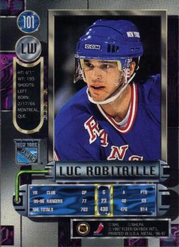 1996-97 Metal Universe #101 Luc Robitaille Back