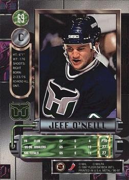 1996-97 Metal Universe #69 Jeff O'Neill Back