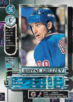 1996-97 Metal Universe #96 Wayne Gretzky Back