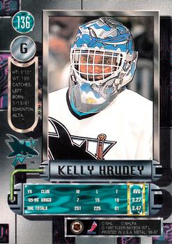 1996-97 Metal Universe #136 Kelly Hrudey Back