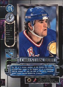 1996-97 Metal Universe #176 Christian Dube Back