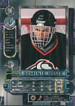 1996-97 Metal Universe #14 Dominik Hasek Back