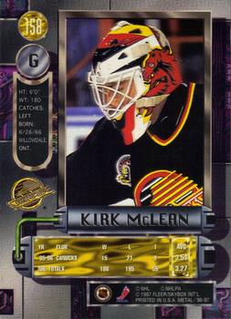 1996-97 Metal Universe #158 Kirk McLean Back