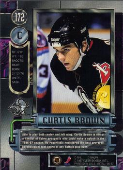 1996-97 Metal Universe #172 Curtis Brown Back