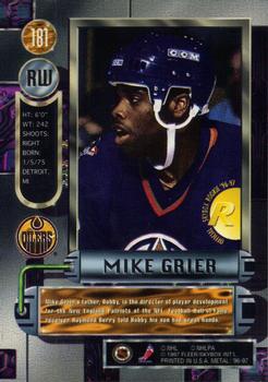 1996-97 Metal Universe #181 Mike Grier Back