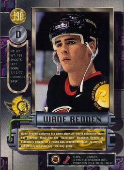 1996-97 Metal Universe #190 Wade Redden Back
