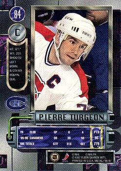 1996-97 Metal Universe #84 Pierre Turgeon Back