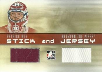 2006-07 In The Game Between The Pipes - Stick and Jersey #SJ-30 Patrick Roy Front