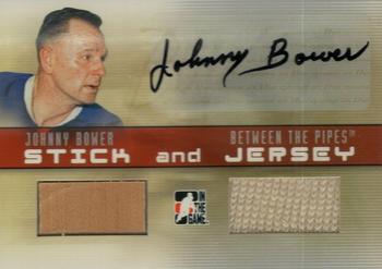 2006-07 In The Game Between The Pipes - Stick and Jersey Autographs #SJ-02 Johnny Bower  Front