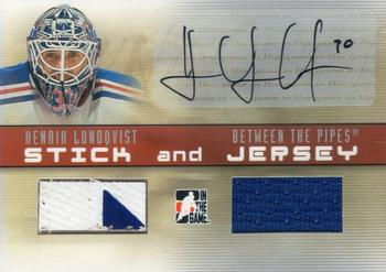 2006-07 In The Game Between The Pipes - Stick and Jersey Autographs #SJ-19 Henrik Lundqvist  Front