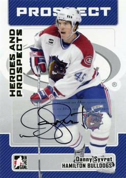 2006-07 In The Game Heroes and Prospects - Autographs #A-DSV Danny Syvret  Front