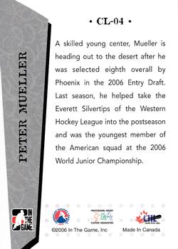 2006-07 In The Game Heroes and Prospects - Class of 2006 #CL-04 Peter Mueller  Back
