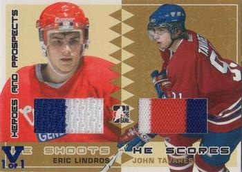 2006-07 In The Game Heroes and Prospects - He Shoots He Scores #HSHS-33 Eric Lindros / John Tavares  Front