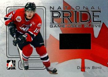 2006-07 In The Game Heroes and Prospects - National Pride Silver #NP-18 Dustin Boyd  Front
