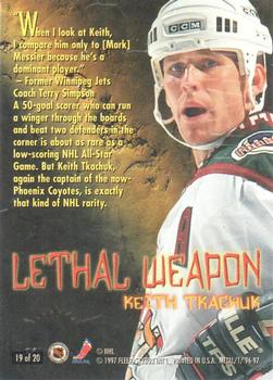 1996-97 Metal Universe - Lethal Weapons #19 Keith Tkachuk Back
