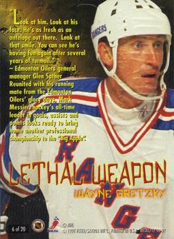 1996-97 Metal Universe - Lethal Weapons #6 Wayne Gretzky Back