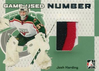 2006-07 In The Game Heroes and Prospects - Game-Used Numbers #GUN-15 Josh Harding  Front