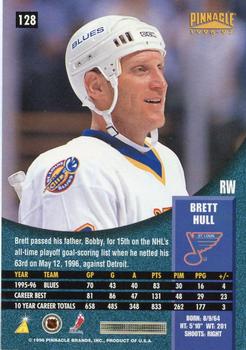 1996-97 Pinnacle #128 Brett Hull Back