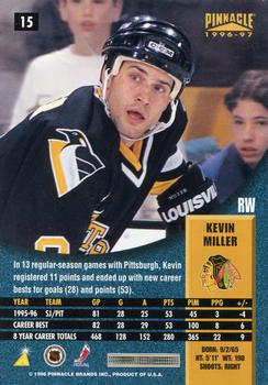 1996-97 Pinnacle #15 Kevin Miller Back