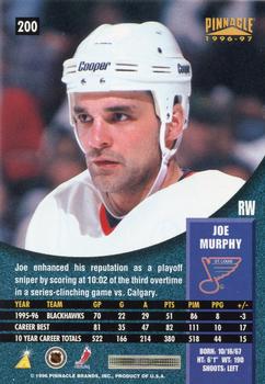 1996-97 Pinnacle #200 Joe Murphy Back