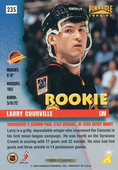 1996-97 Pinnacle #235 Larry Courville Back