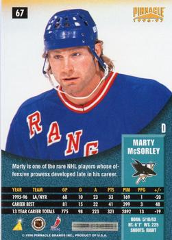 1996-97 Pinnacle #67 Marty McSorley Back