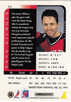 1996-97 Pinnacle Be a Player #22 Doug Gilmour Back