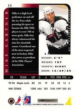 1996-97 Pinnacle Be a Player #25 Mike Gartner Back