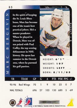 1996-97 Pinnacle Be a Player #85 Marc Bergevin Back
