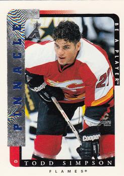 1996-97 Pinnacle Be a Player #105 Todd Simpson Front