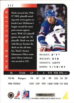 1996-97 Pinnacle Be a Player #111 Mark Messier Back