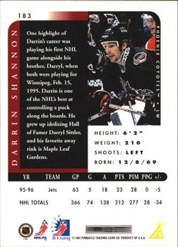 1996-97 Pinnacle Be a Player #183 Darrin Shannon Back