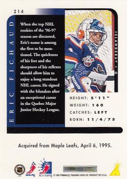 1996-97 Pinnacle Be a Player #214 Eric Fichaud Back