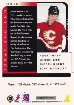 1996-97 Pinnacle Be a Player - Link 2 History Autographs #LTH-8A Jonas Hoglund Back