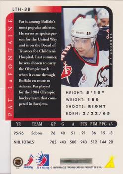 1996-97 Pinnacle Be a Player - Link 2 History Autographs #LTH-8B Pat LaFontaine Back