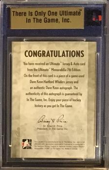 2006-07 In The Game Ultimate Memorabilia - Jerseys Autos #NNO Dave Keon  Back