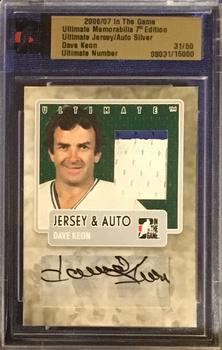 2006-07 In The Game Ultimate Memorabilia - Jerseys Autos #NNO Dave Keon  Front