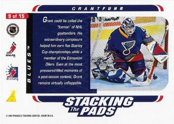 1996-97 Pinnacle Be a Player - Stacking the Pads #9 Grant Fuhr Back
