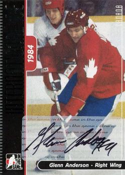 2006-07 In The Game Used International Ice - Autographs #A-GA Glenn Anderson  Front