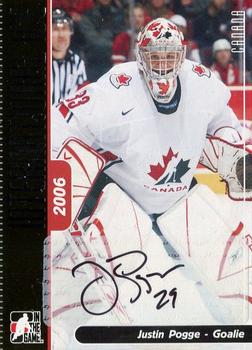 2006-07 In The Game Used International Ice - Autographs #A-JP Justin Pogge  Front