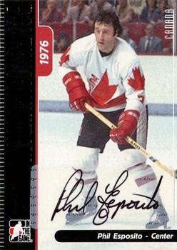 2006-07 In The Game Used International Ice - Autographs #A-PE Phil Esposito Front