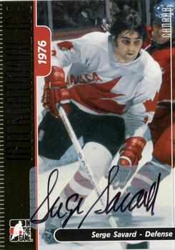 2006-07 In The Game Used International Ice - Autographs #A-SSV Serge Savard  Front