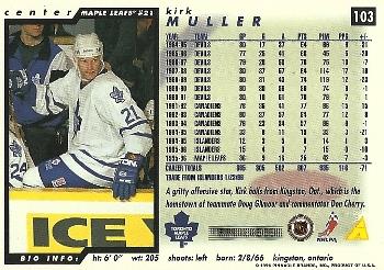 1996-97 Score #103 Kirk Muller Back