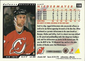 1996-97 Score #108 Scott Niedermayer Back