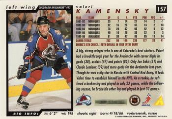 1996-97 Score #157 Valeri Kamensky Back