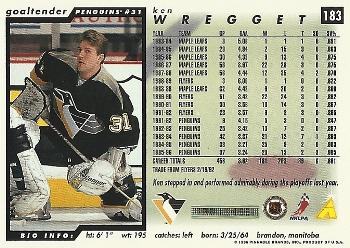 1996-97 Score #183 Ken Wregget Back